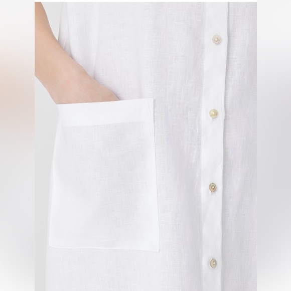 NWT EILEEN FISHER Organic Linen Sleeveless Dress - Picture 4 of 8